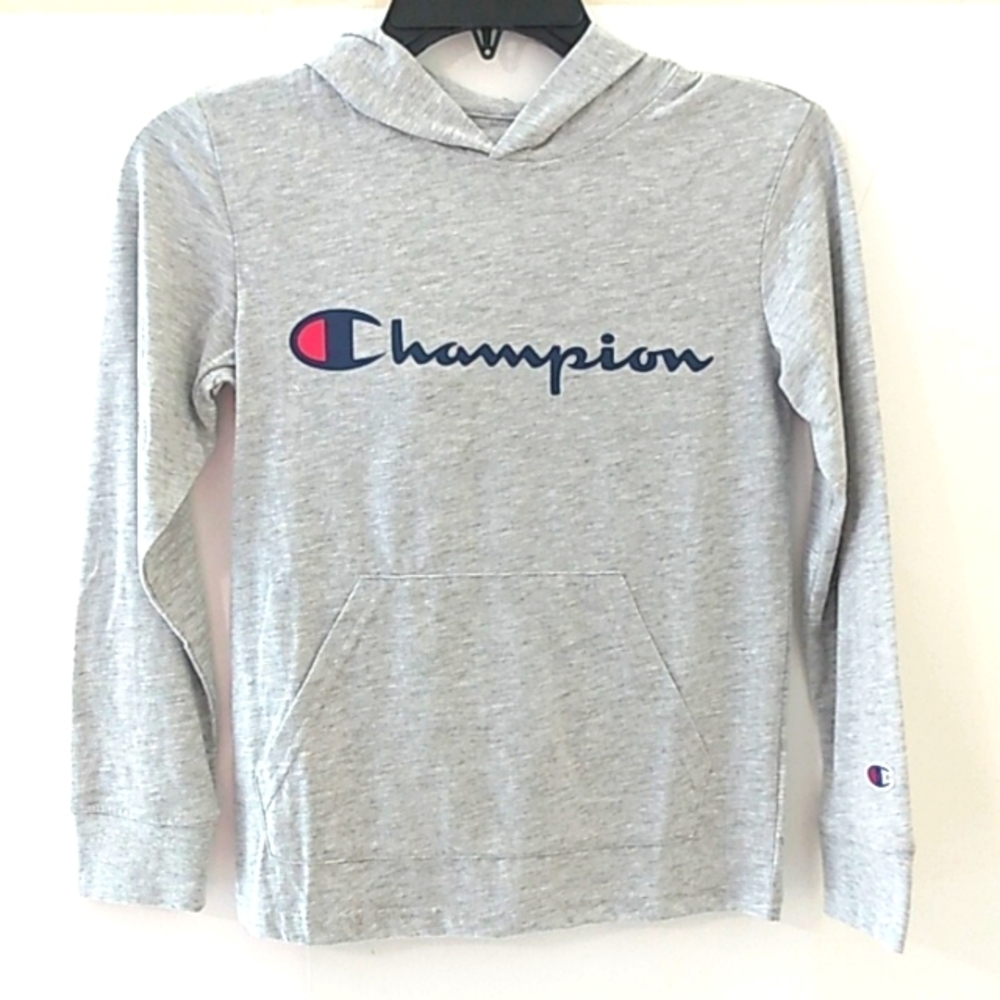 CHAMPION GRAY LONG SLEEVE HOODIE - Boys - Size Small -NWT